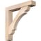 Ekena Millwork Olympic Block Smooth Bracket w/ Offset Brace, Douglas Fir, 5 1/2"W x 28"D x 28"H BKT0604X28X28OLY05SDF - alternate 1